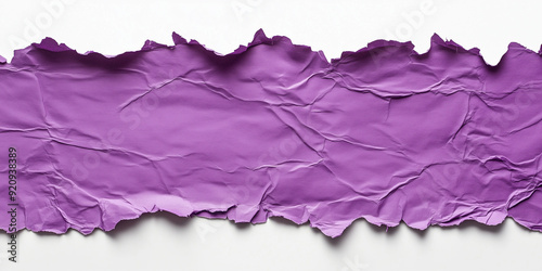 Striscia strappata viola. Spazio per messaggio o immagine.