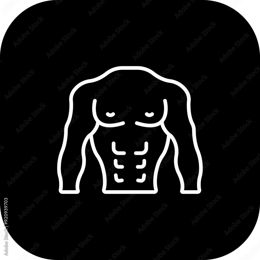 Body Builder Icon Design