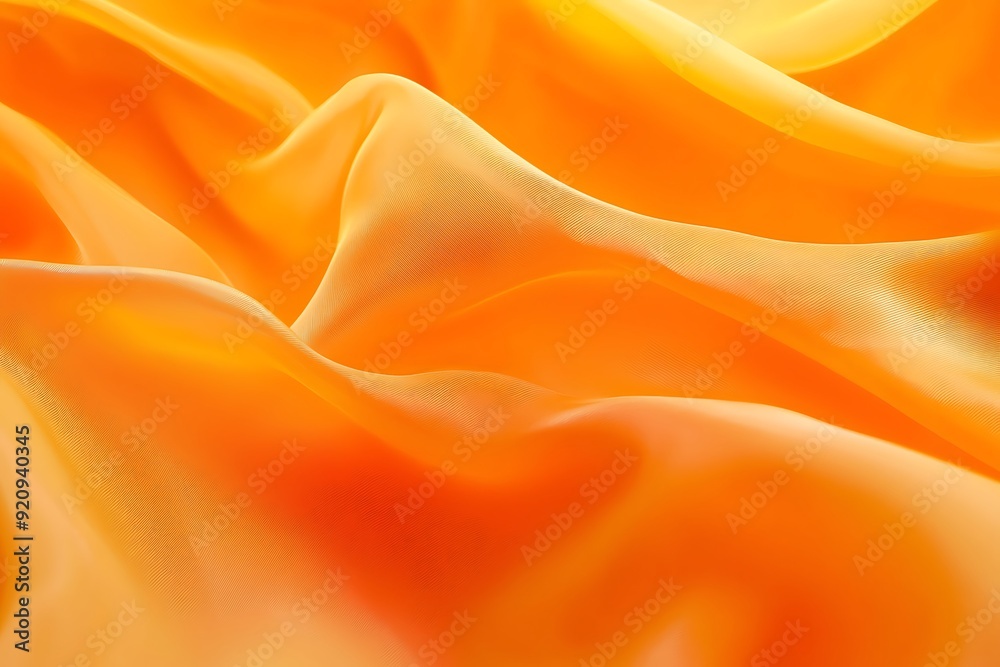 Obraz premium Abstract orange fabric background with soft folds and a delicate texture.
