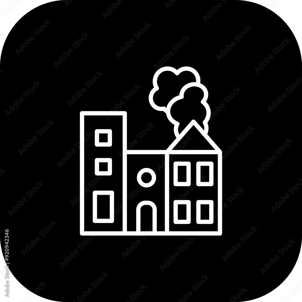 Fototapeta premium Factory Icon Design