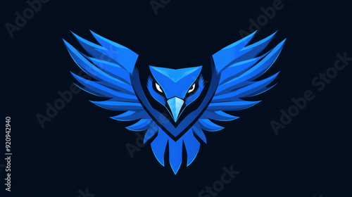 Blue Falcon Logo: Striking vector graphic for leading sports and e-sport teams. photo