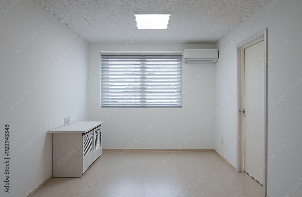 a room with a white wall and a window with a white frame a room with a white wall and a window with a white frame