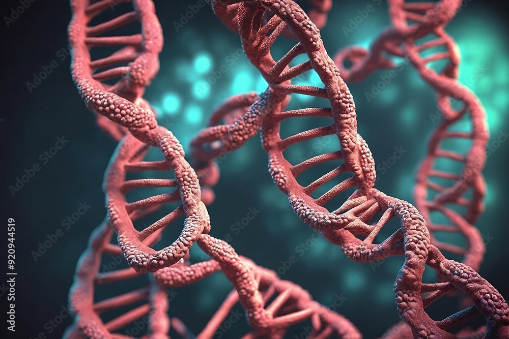 DNA Molecule Close-Up DNA Molecule Close-Up
