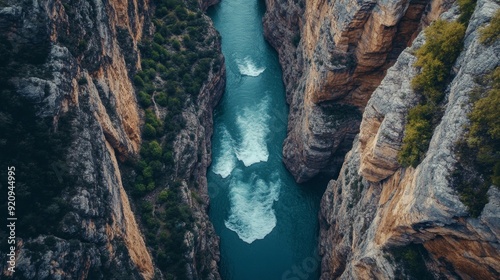 A river with a waterfall in the background