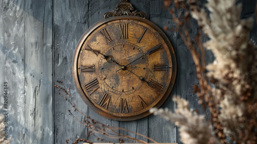 A classic 3D wall clock with Roman numerals and ornate hands, adding a touch of elegance and tradition to any setting. A classic 3D wall clock with Roman numerals and ornate hands, adding a touch of elegance and tradition to any setting.