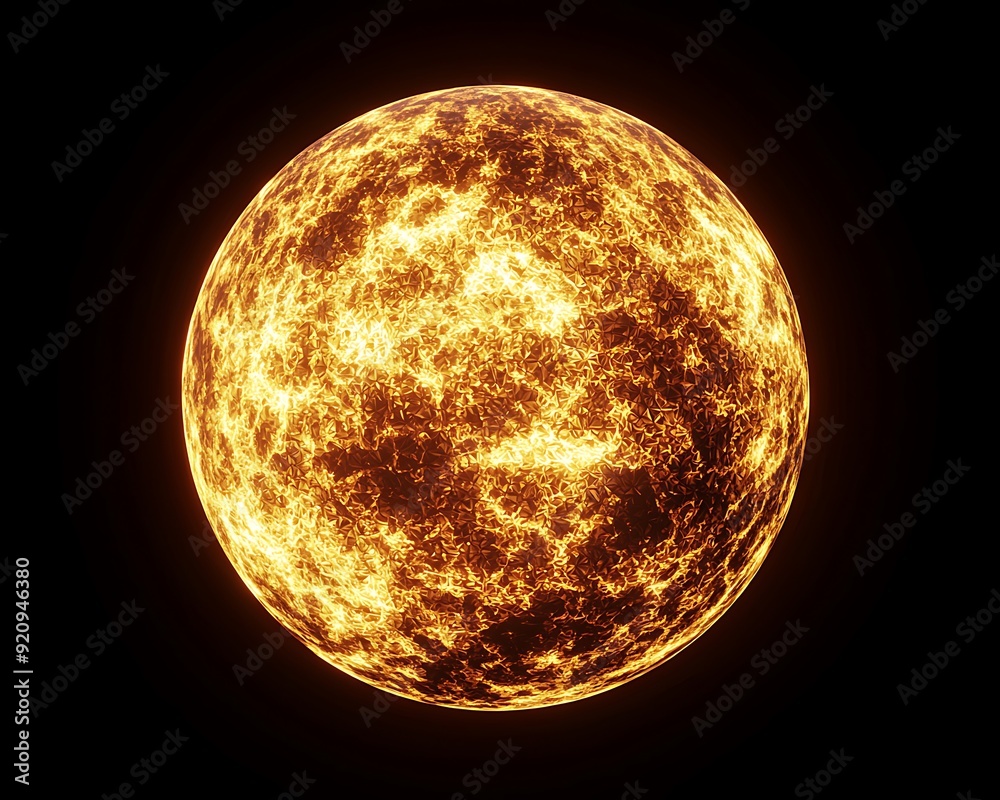 A fiery orb glowing against a black backdrop. A fiery orb glowing against a black backdrop.
