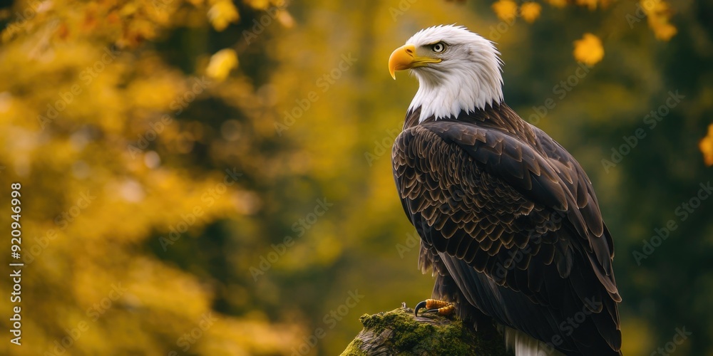 Fototapeta premium Eagle perched on branch