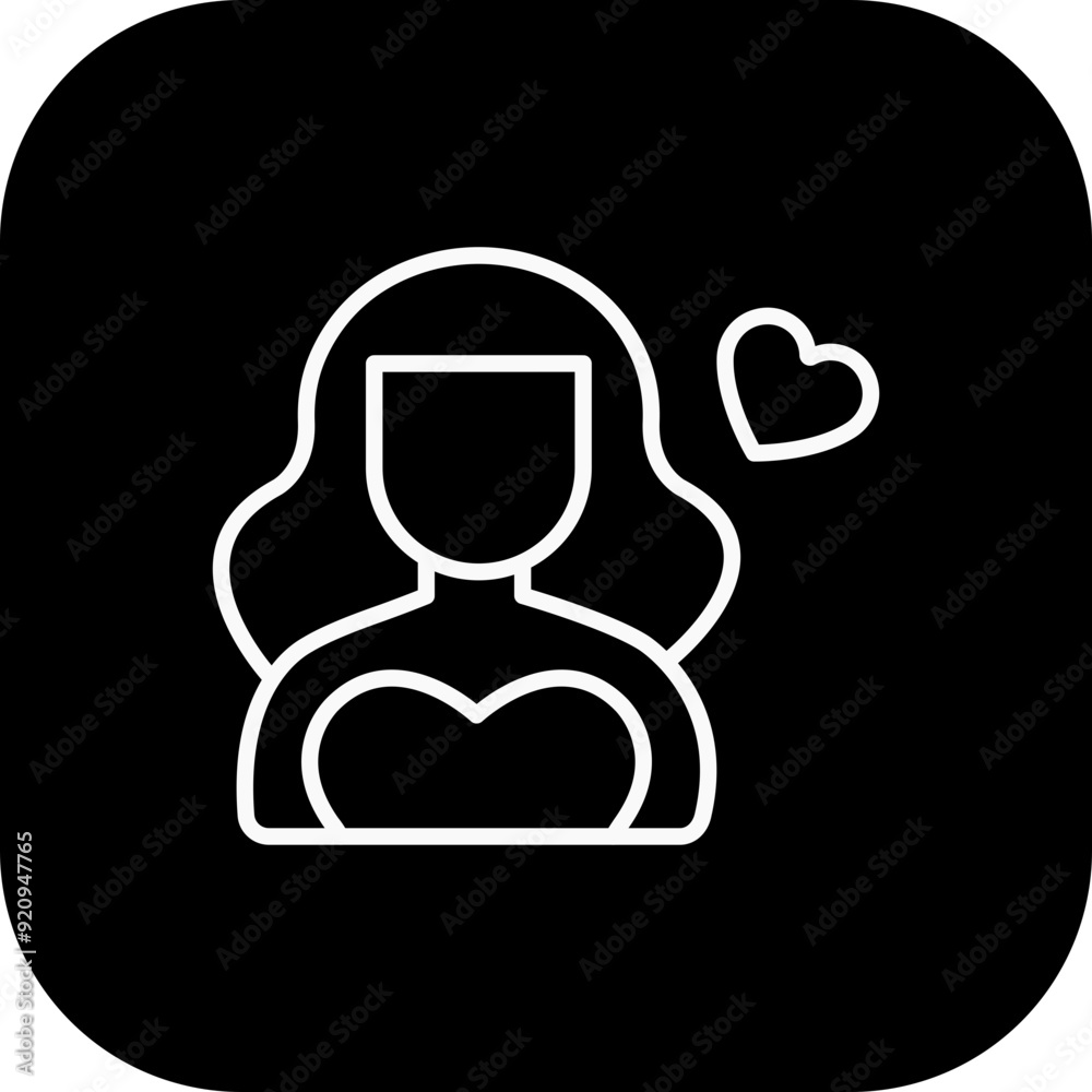 Fototapeta premium Beautiful Girl Icon Design