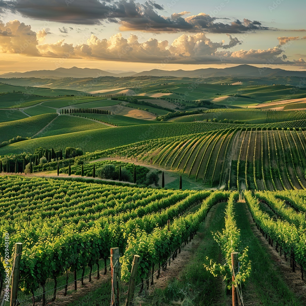Rolling Hills and Vineyards of Tuscany, Italy Rolling Hills and Vineyards of Tuscany, Italy