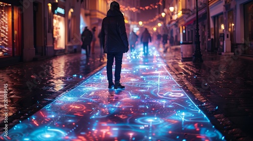 night city street photo