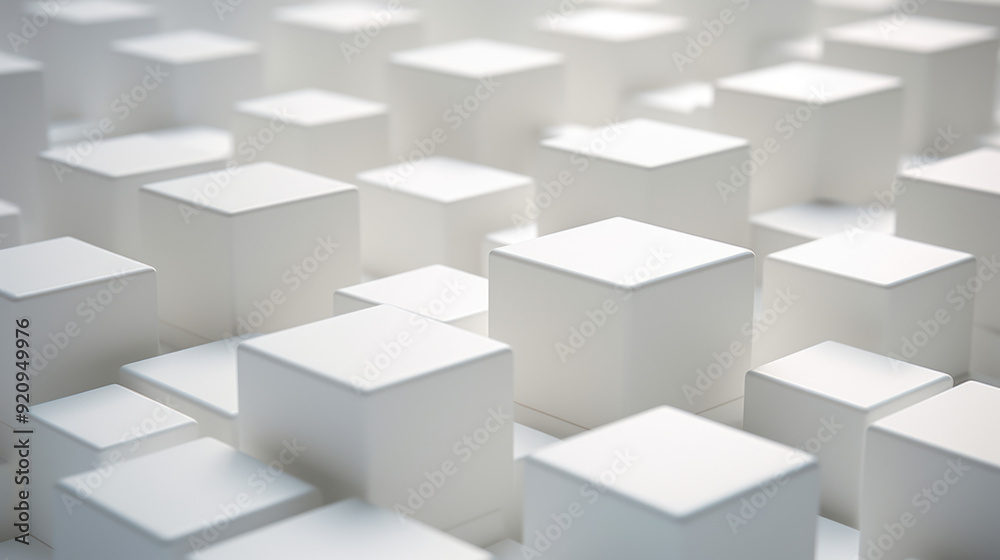 Collection of white cubes arranged randomly. Cubes background. Collection of white cubes arranged randomly. Cubes background.