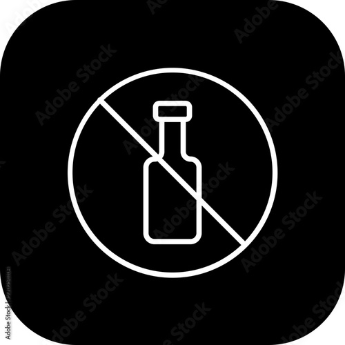 No Alcohol Vector Icon Design