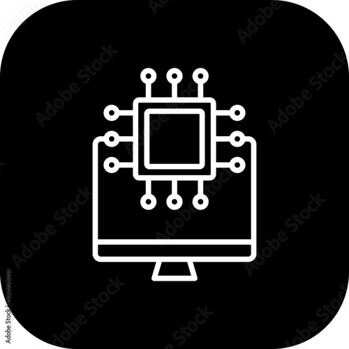 Monoitoring Vector Icon Design