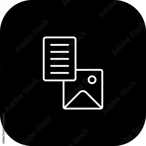 Text To Image Vector Icon Design