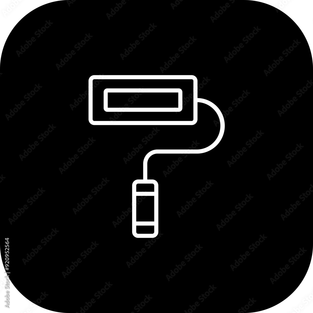 Paint Roller Vector Icon Design Paint Roller Vector Icon Design