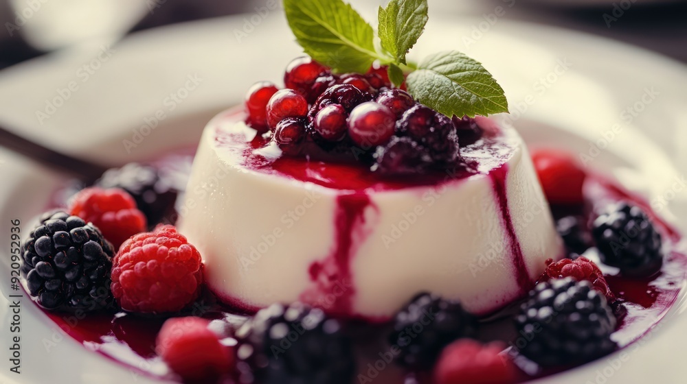 Creamy Panna Cotta with Berries Creamy Panna Cotta with Berries