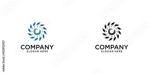Creative swirl logo design with modern style premium vector