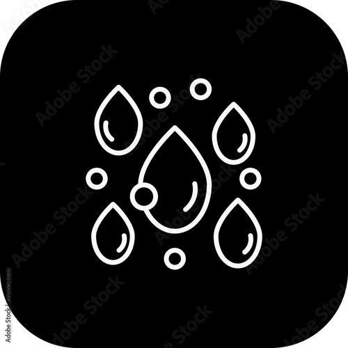 Raindrops Vector Icon Design