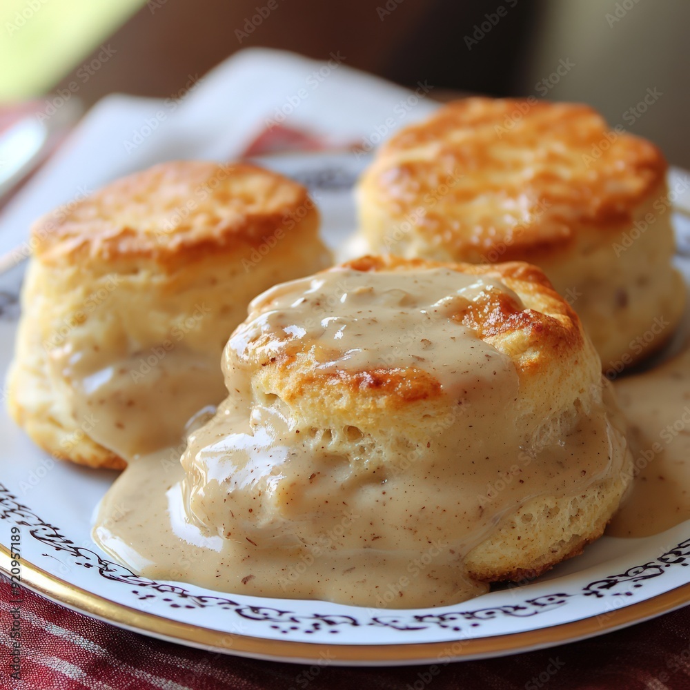 Buttermilk Biscuits with Savory Gravy Buttermilk Biscuits with Savory Gravy