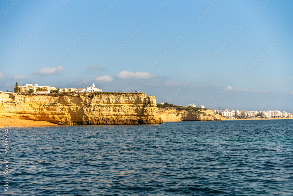 beautiful view of the cliffs in Nossa Senhora da Rocha, Porches, Portugal beautiful view of the cliffs in Nossa Senhora da Rocha, Porches, Portugal