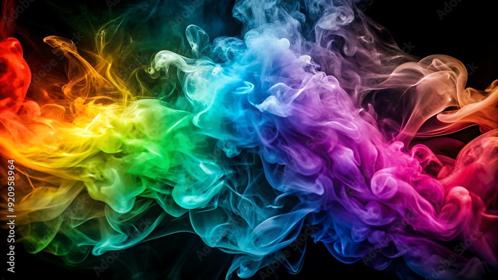 Fototapeta premium Abstract clouds Colorful smoke background