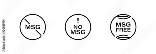 MSG free vector icons. No msg  vector linear icon set.