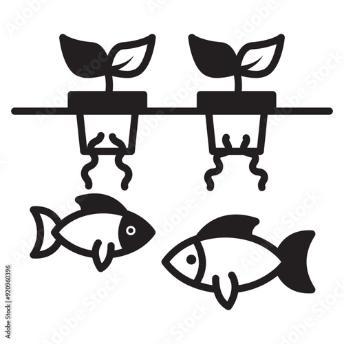 Aquaponics Solid Black