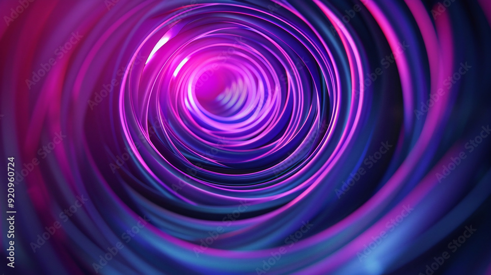 Abstract Animation of Rotating Purple and Blue Rings, Background Design Abstract Animation of Rotating Purple and Blue Rings, Background Design