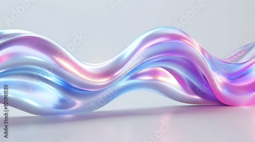 Wallpaper Mural Abstract Iridescent Background Design, 3D Render Torontodigital.ca