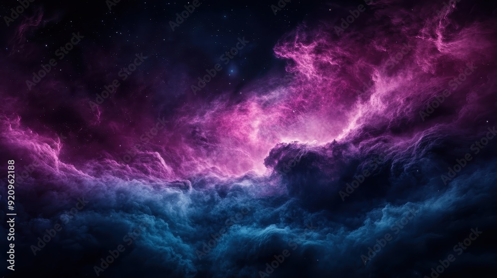 The image depicts a breathtaking space nebula with swirling pink and purple clouds set against a backdrop of stars, evoking a sense of wonder and cosmic mystery. The image depicts a breathtaking space nebula with swirling pink and purple clouds set against a backdrop of stars, evoking a sense of wonder and cosmic mystery.