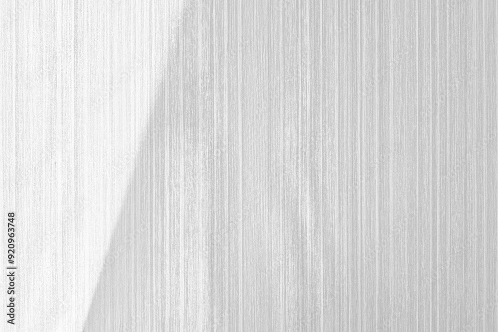 Obraz premium White Vertical Line Wallpaper Texture Background with Light Beam and Shadow.