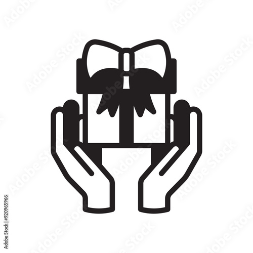 Holding Gift Solid Black