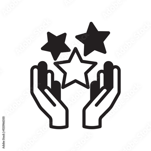Holding Star Solid Black