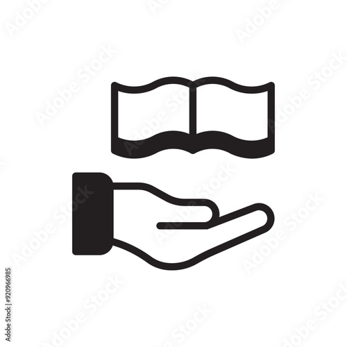 Holding Book Solid Black