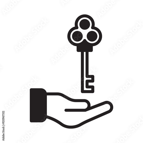 Holding Key Solid Black