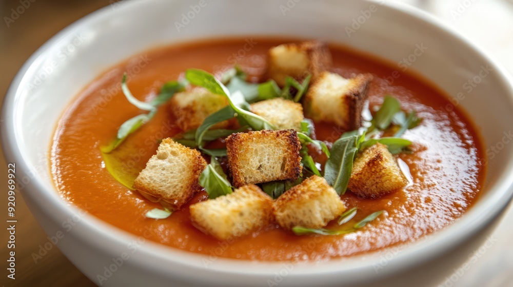 Gazpacho Soup with Croutons Gazpacho Soup with Croutons