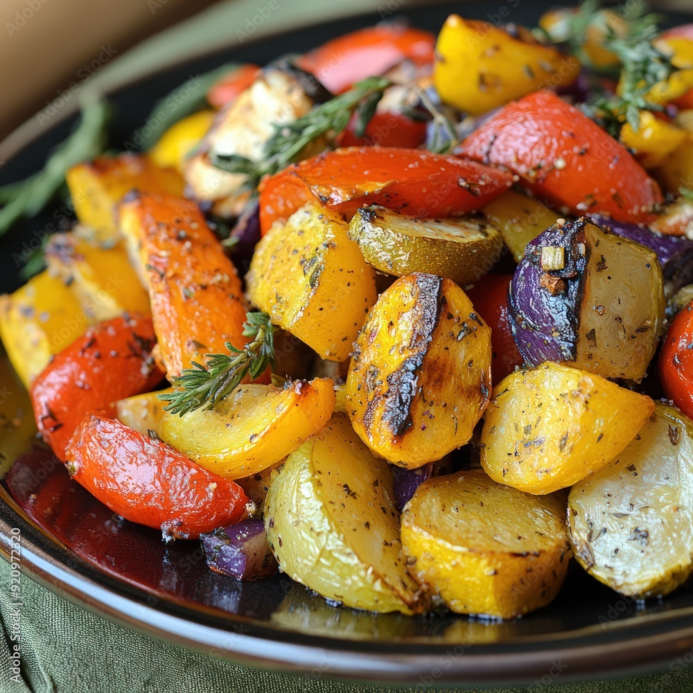 Roasted Vegetables with Herbs and Spices Roasted Vegetables with Herbs and Spices
