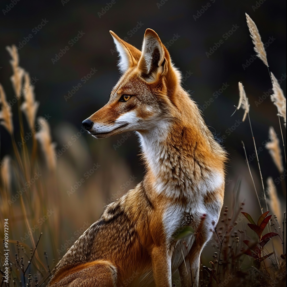 Graceful Ethiopian Wolf in the Highlands of Ethiopia Graceful Ethiopian Wolf in the Highlands of Ethiopia