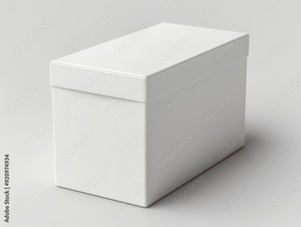 Minimalist White Product Packaging Box in Studio Shot Minimalist White Product Packaging Box in Studio Shot
