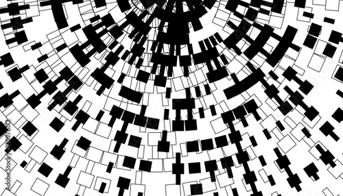 Black and white abstract and grunge geometric pattern. Vector Format Illustration. Fully editable vector element 