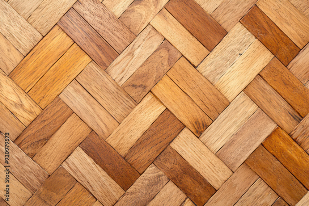 Close-up of a wooden parquet floor with a detailed herringbone pattern, showcasing the natural textures and colors of different wood pieces. Close-up of a wooden parquet floor with a detailed herringbone pattern, showcasing the natural textures and colors of different wood pieces.