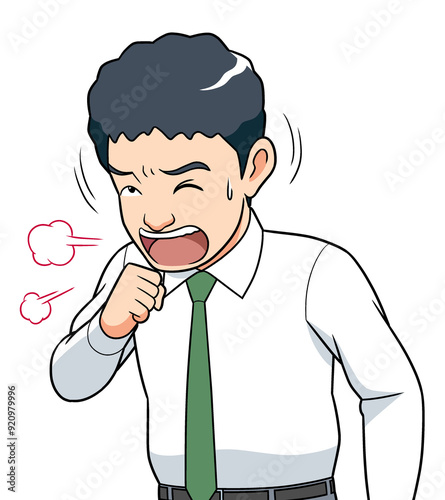 咳　イラスト