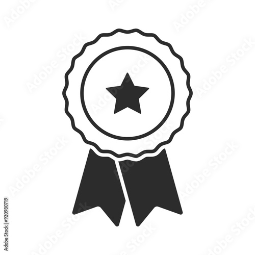 Certificate badge award icon. Premium quality. Seal stamp. Achievement badge. Profile Verification. Quality mark. Vector check mark. Approval sign. Task done. Project completed.
