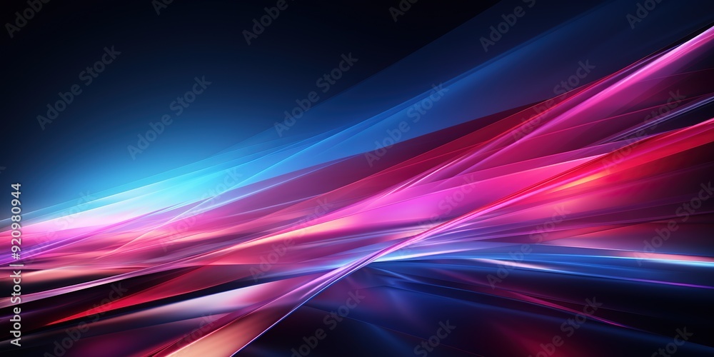 Abstract background with pink and blue glowing lines. Abstract background with pink and blue glowing lines.
