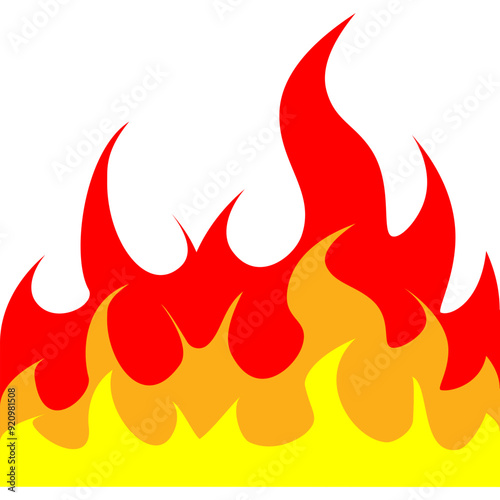 Dynamic Fire Icon Vector With Stylized Flames