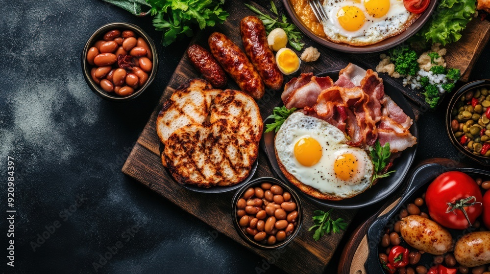 A Delicious and Hearty Full English Breakfast A Delicious and Hearty Full English Breakfast
