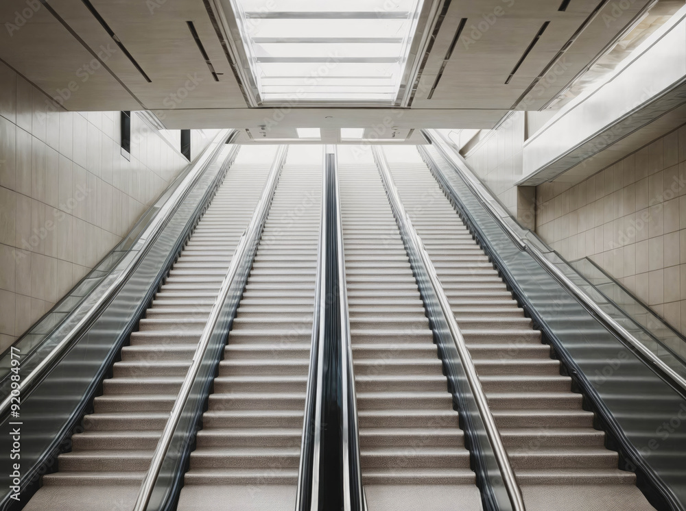 A long, narrow, and empty staircase in a building A long, narrow, and empty staircase in a building