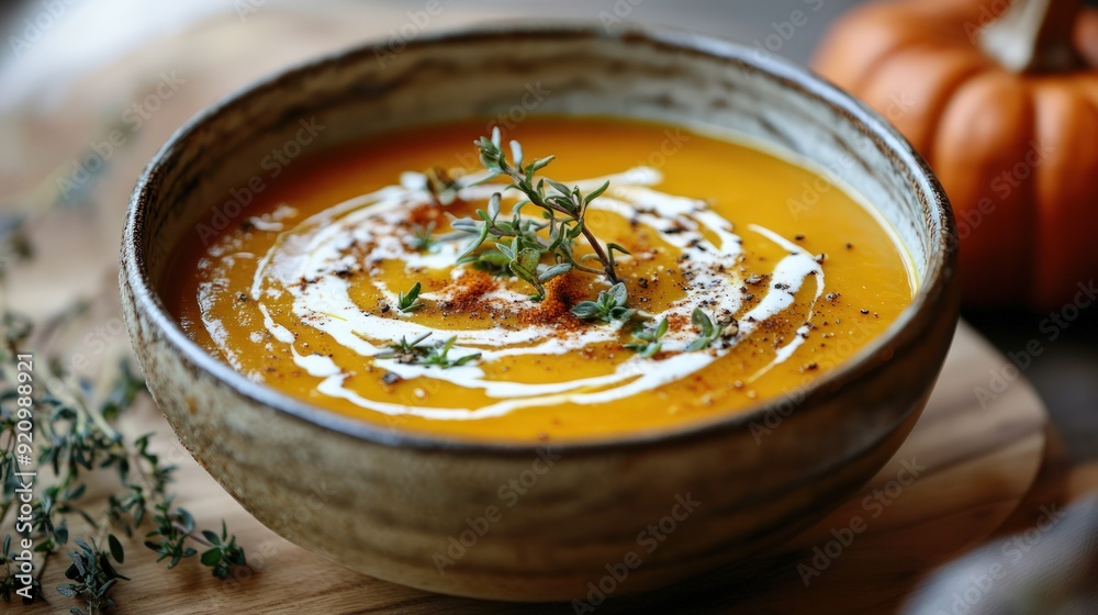 Creamy Pumpkin Soup with Thyme Creamy Pumpkin Soup with Thyme