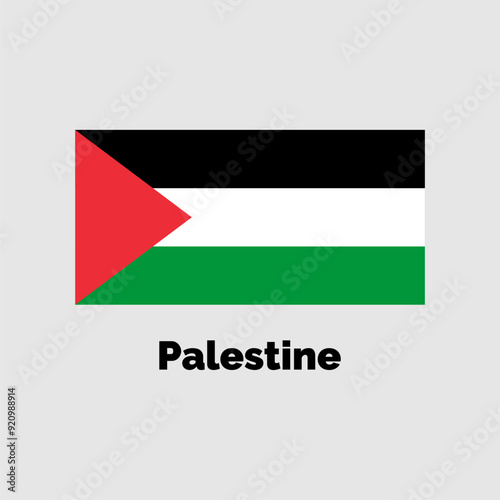 Free Download Palestine flag design vector illustration on a gray background for graphic and web design. - GFXLoad