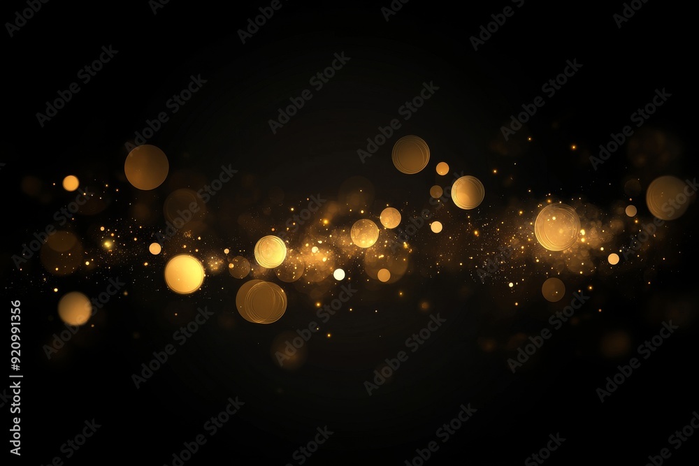 © Daniil - Blurred golden bokeh on black background © Daniil - Blurred golden bokeh on black background